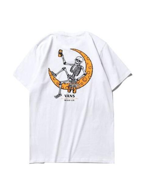 Men's Vans Funny Cartoon Printing Short Sleeve White VN0A54IIWHT
