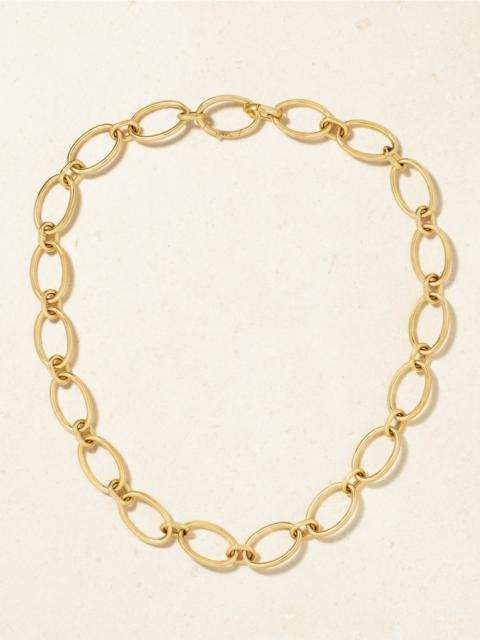 Oval Link Chain 18-karat Gold Necklace