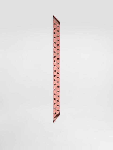 Twill headscarf with all-over DG logo print (6x100)