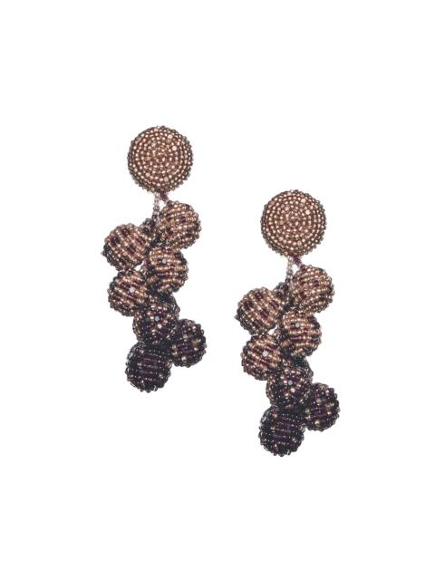 COCONUTS EARRINGS - ROSE GOLD/AUBERGINE