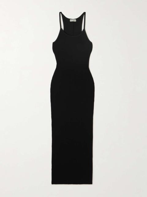 Ribbed stretch-jersey maxi dress