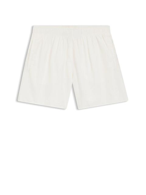 QUICK-DRY SWIM SHORTS WITH EMBOSSED LOGOS