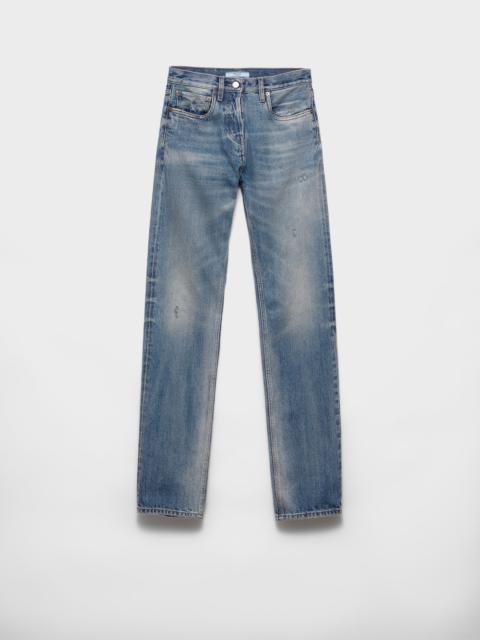 Tapered denim jeans
