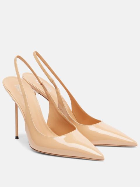 Lidia 105 patent leather slingback pumps