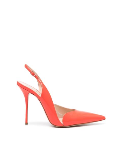 patent-leather slingback pumps