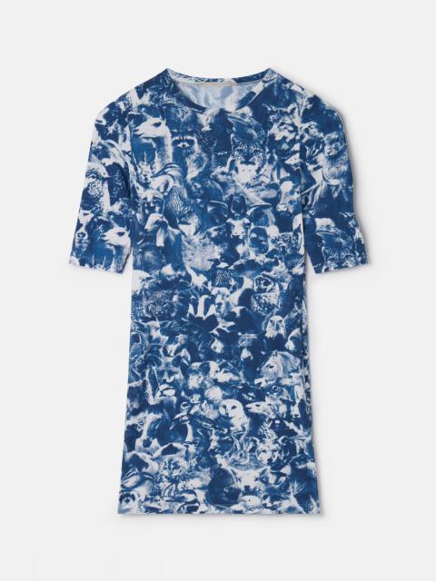 Animal Forest Print Mini Dress