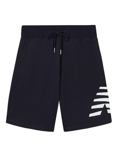 New Balance Logo Print Sportswear Shorts 'Black White' AMS01915-BK