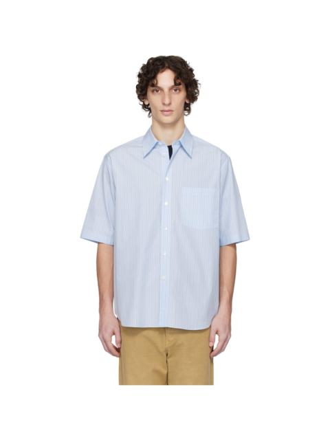 Blue Suvin High Count Cloth Stripe Shirt