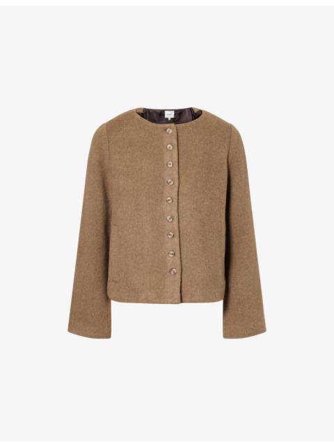 Lucia Round-Neck Wool-Blend Jacket