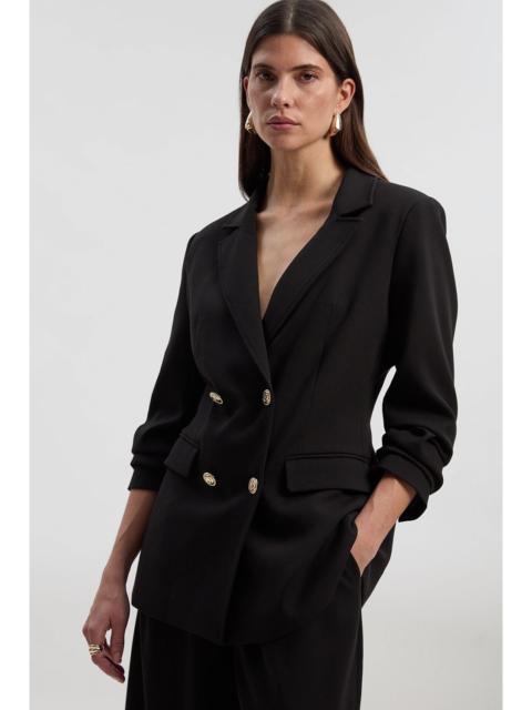 Tall Compact Stretch Essential Tailored Double Breasted Blazer