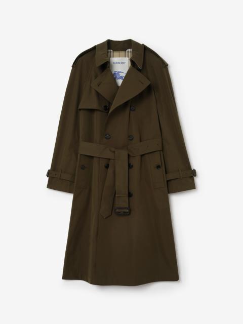 Long Lightweight Cotton Trench Coat