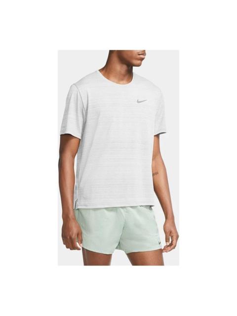 Nike DRI-FIT MILER Running Short Sleeve White CU5993-100