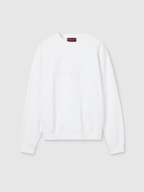 Cotton jersey sweatshirt with embroidery