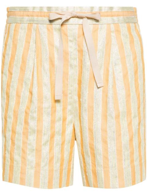 striped drawstring shorts