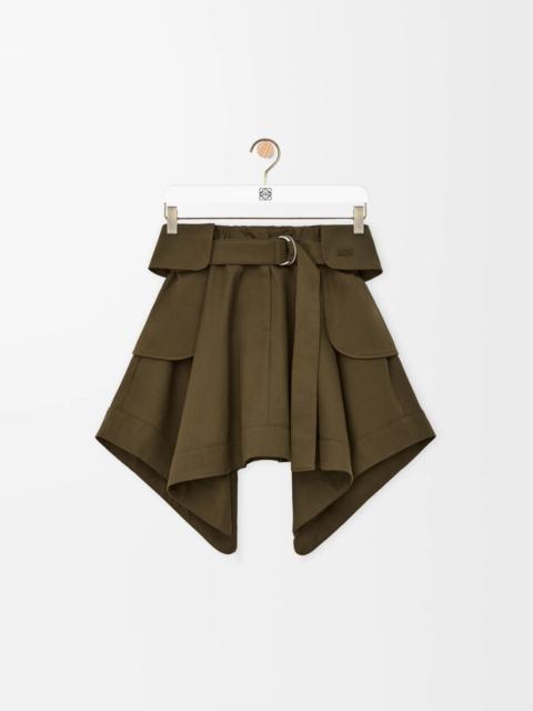 Cargo skirt in cotton and silk