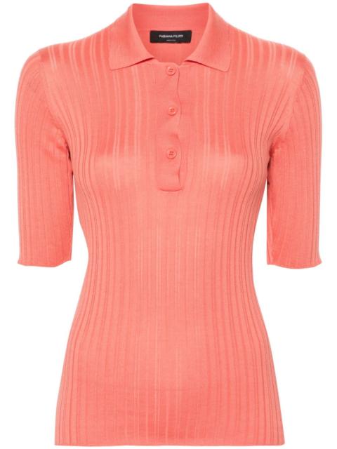 ribbed polo shirt
