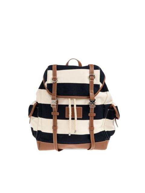 striped drawstring backpack