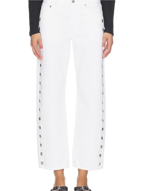 Lexi Mid Rise Bowed Straight Jeans