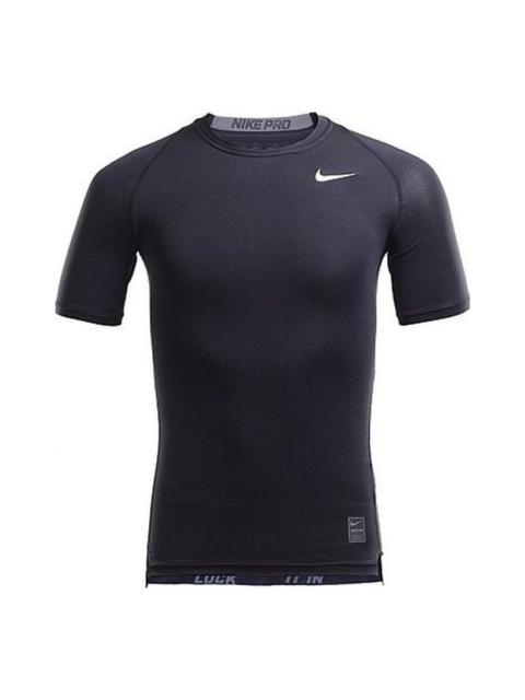 Nike Pro Cool T-shirt 'Black White' 826593-010