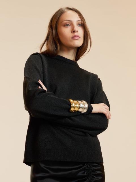 Metallic Knit Crewneck