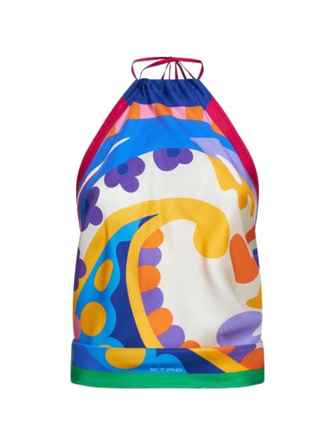 paisley-print blouse