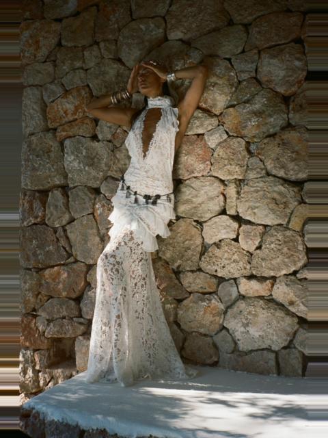 BONITA MAXI DRESS IN WHITE COTTON LACE