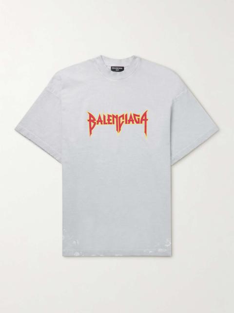 Oversized Logo-Print Cotton-Jersey T-Shirt