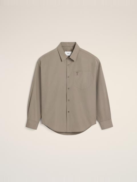 BEIGE COTTON AMI DE COEUR BOXY SHIRT