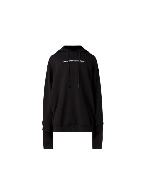 OFF-WHITE Double Sleeves Logo Print Oversized Hoodie Black/White
