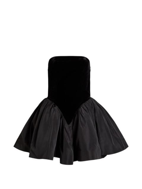 Atlas velvet strapless dress