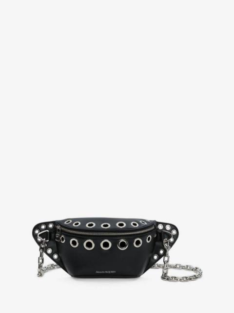 Alexander McQueen Men's Biker Bum Bag in Black | REVERSIBLE