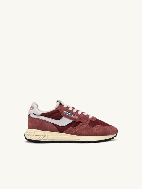 REELWIND LOW SNEAKERS IN NYLON AND SUEDE HOT SAUCE AND WHITE