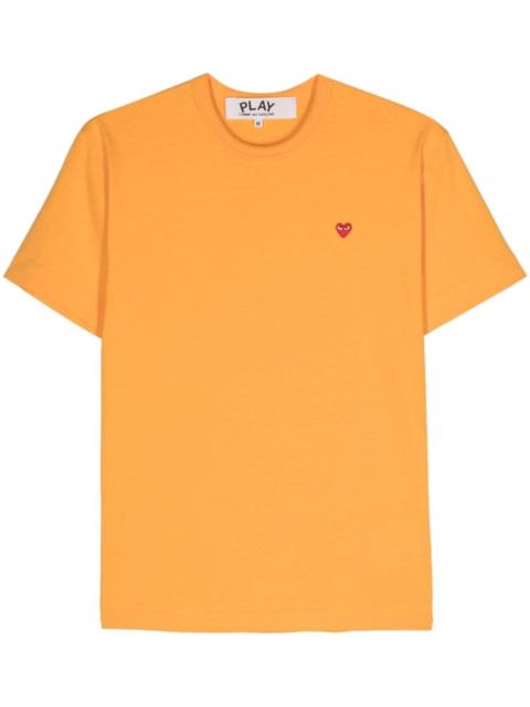 heart-patch cotton T-shirt