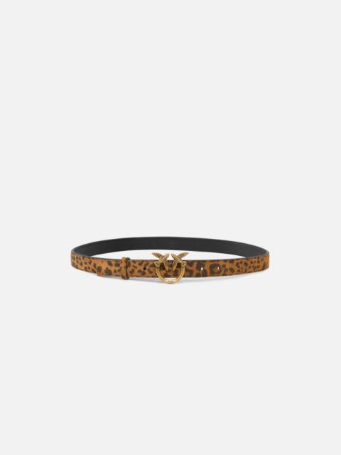 LEOPARD SUEDE BELT 2CM