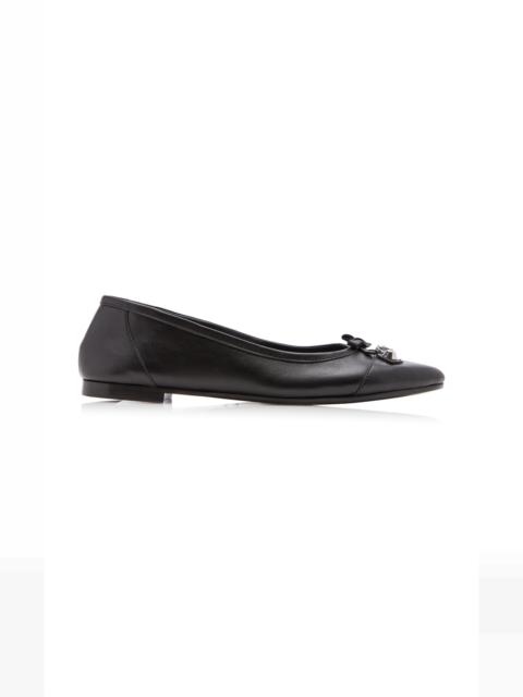 City Leather Ballet Flats black