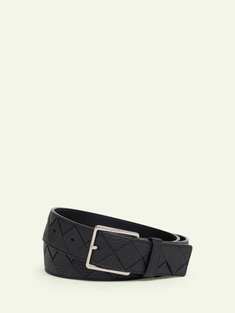 Men's Intrecciato Reversible Leather Belt