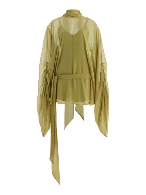 Nila Chiffon Mini Dress green