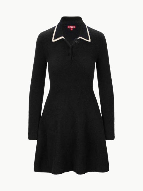 STAUD DUJOUR DRESS BLACK IVORY