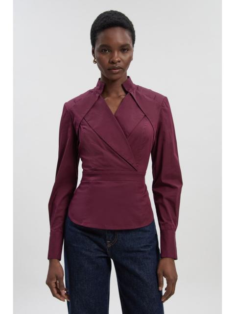 Stretch Cotton Collar Detail Woven Shirt