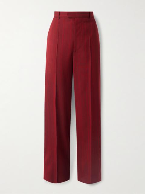 Striped Wool-blend Pants