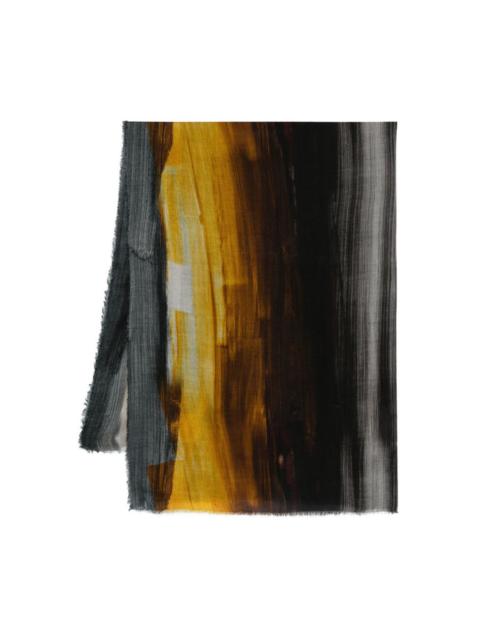 paint-print silk scarf