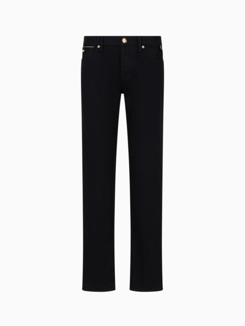 J75 Slim-fit stretch denim jeans with gold details