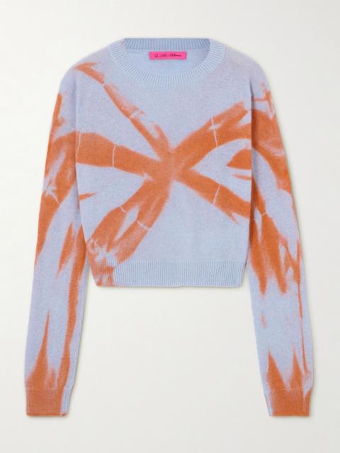 Mythic Tranquility cropped tie-dyed cashmere sweater Multi