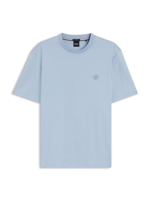 MERCERIZED-COTTON T-SHIRT WITH DOUBLE B MONOGRAM