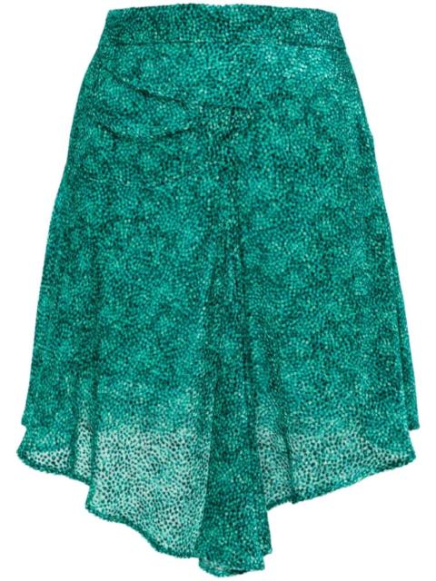 Selena velvet asymmetric skirt