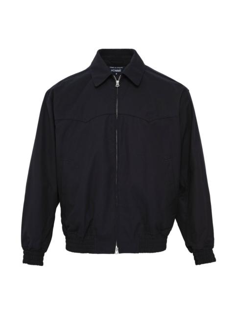 Cotton Zip-Up Collar Jacket