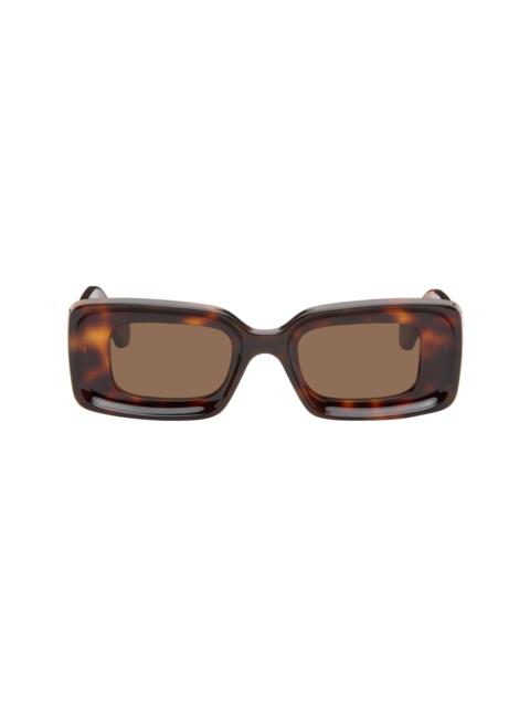 Brown Rectangular Sunglasses