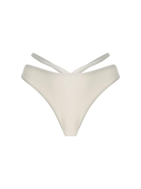 Emmalynn Strappy Bikini Bottom white