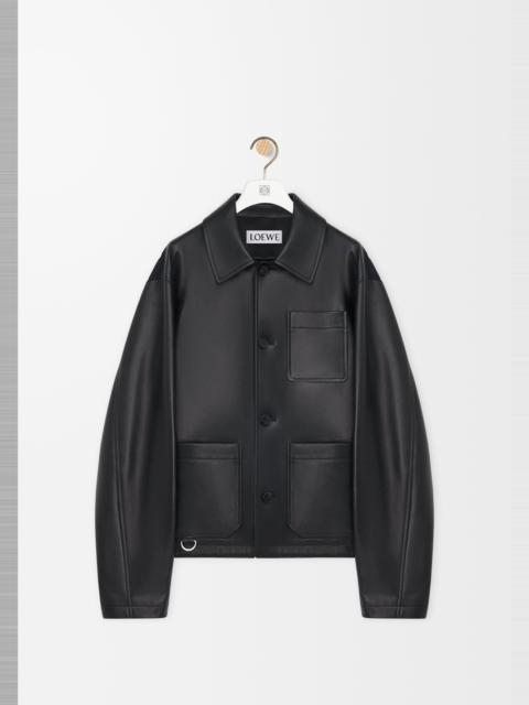 Workwear jacket in nappa lambskin