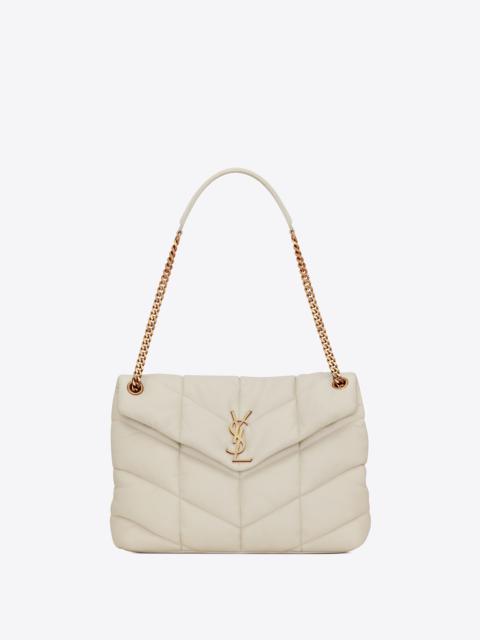 puffer medium chain bag in quilted lambskin